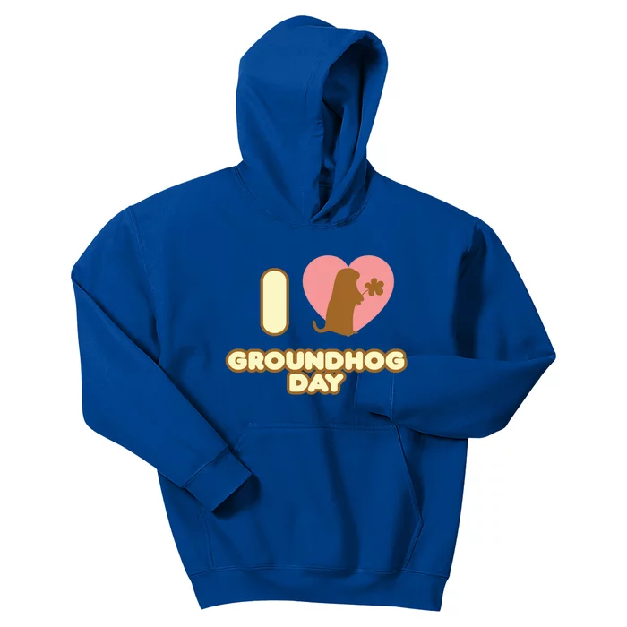 I Love Groundhog Day February 2 Groundhog Day February Gift Kids Hoodie