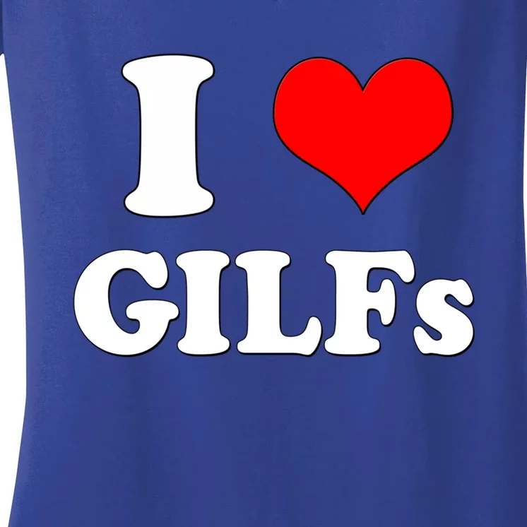 I Love Gilfs Funny Saying Memes I Love My Friend Gift Women's V-Neck T-Shirt