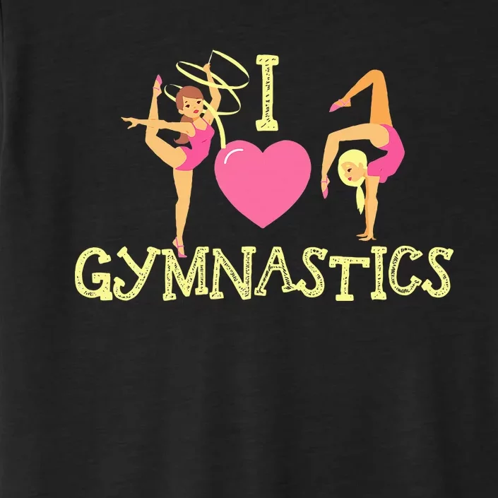 I Love Gymnastics Children Gymnast Lover Cheerleader ChromaSoft Performance T-Shirt