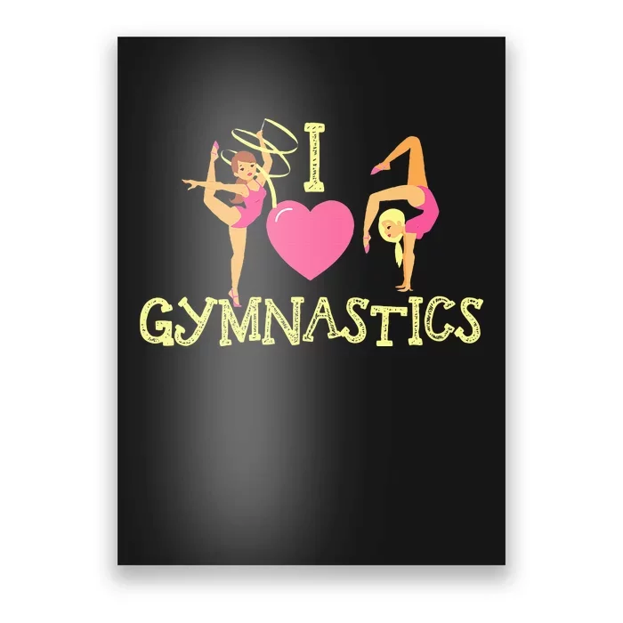 I Love Gymnastics Children Gymnast Lover Cheerleader Poster