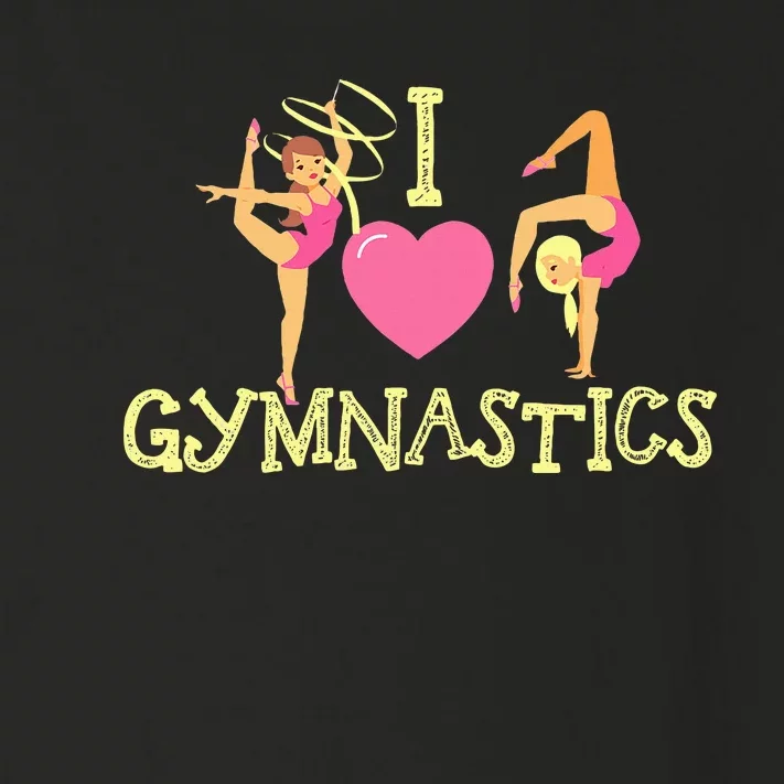 I Love Gymnastics Children Gymnast Lover Cheerleader Toddler Long Sleeve Shirt