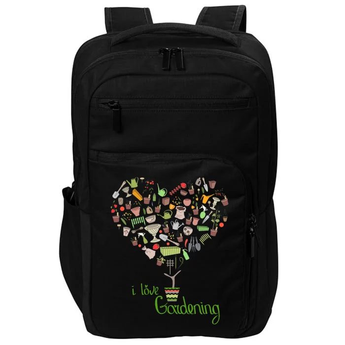 I Love Gardening Potted Bush Of Gardening Impact Tech Backpack