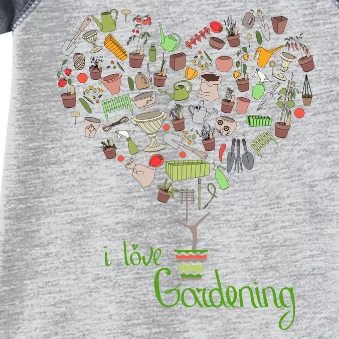 I Love Gardening Potted Bush Of Gardening Infant Baby Jersey Bodysuit