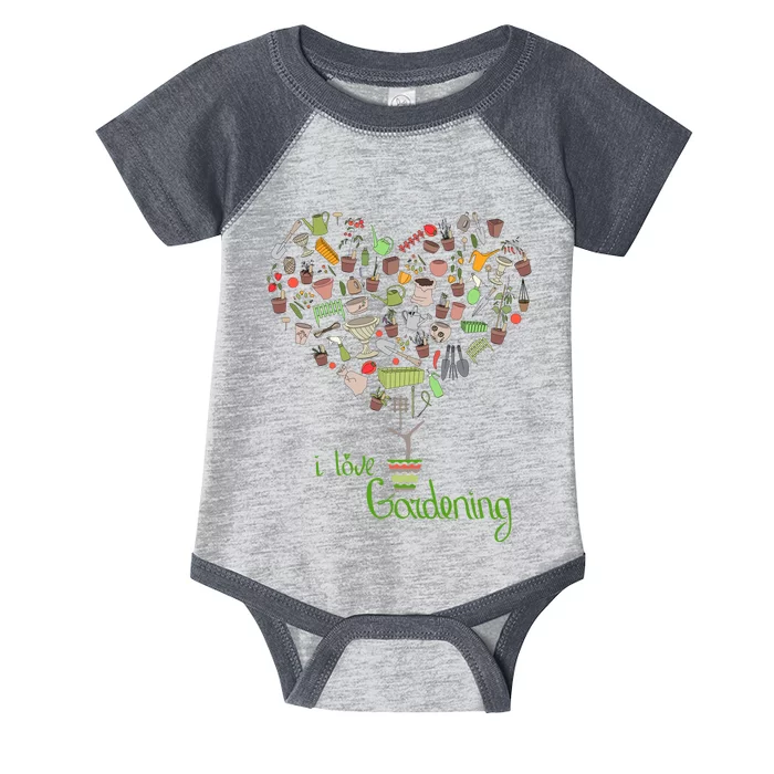 I Love Gardening Potted Bush Of Gardening Infant Baby Jersey Bodysuit