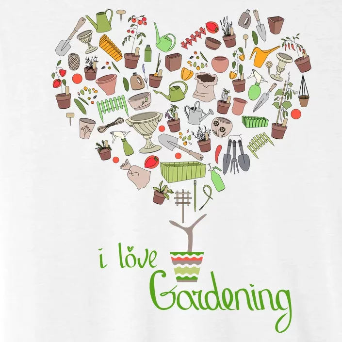 I Love Gardening Potted Bush Of Gardening ChromaSoft Performance T-Shirt