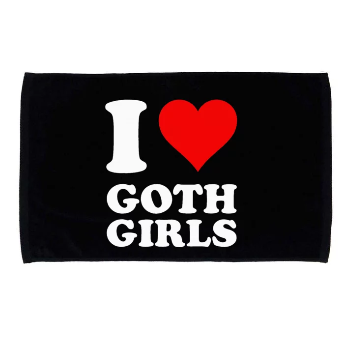 I Love Goth Microfiber Hand Towel