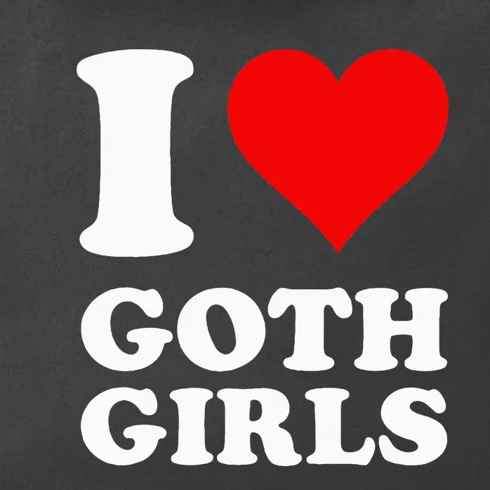 I Love Goth Zip Tote Bag