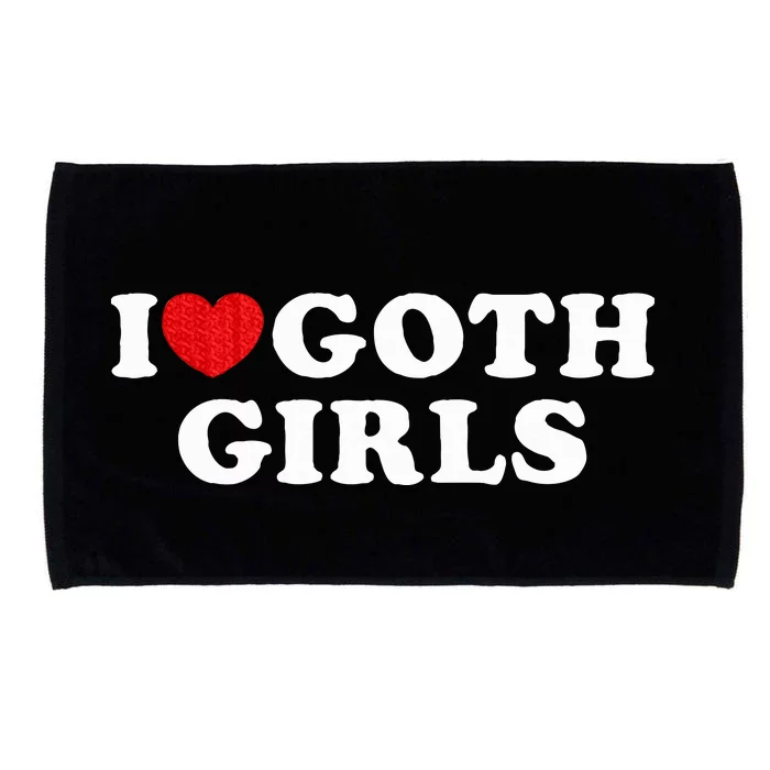 I Love Goth I Heart Goth Microfiber Hand Towel