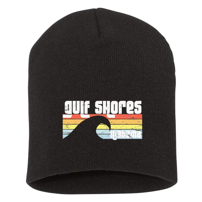 I Love Gulf Shores Alabama Al Gulf Coast Orange Beach Short Acrylic Beanie