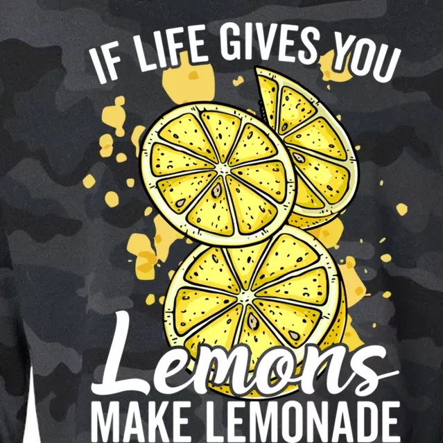 If Life Gives You Lemons Make Lemonade Stand Gift Cropped Pullover Crew