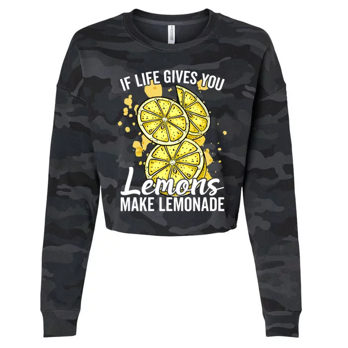 If Life Gives You Lemons Make Lemonade Stand Gift Cropped Pullover Crew