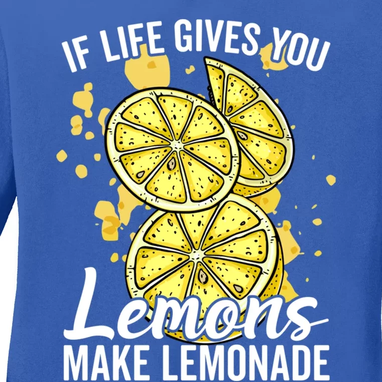 If Life Gives You Lemons Make Lemonade Stand Gift Ladies Long Sleeve Shirt