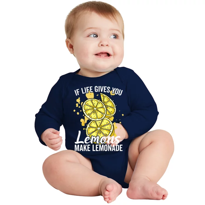 If Life Gives You Lemons Make Lemonade Stand Gift Baby Long Sleeve Bodysuit