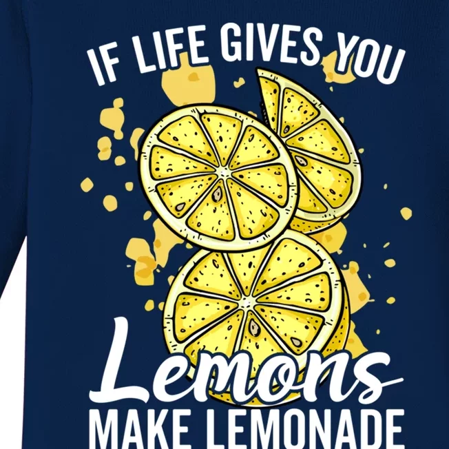 If Life Gives You Lemons Make Lemonade Stand Gift Baby Long Sleeve Bodysuit