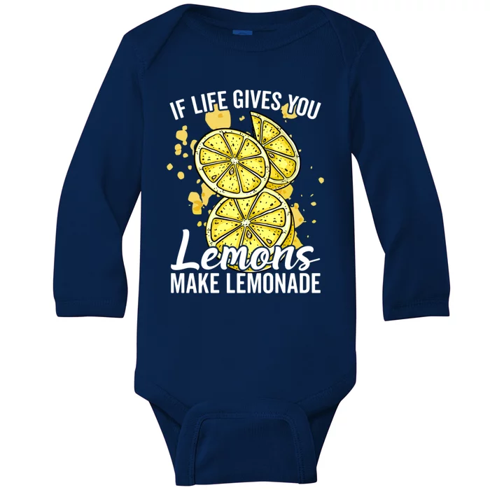 If Life Gives You Lemons Make Lemonade Stand Gift Baby Long Sleeve Bodysuit