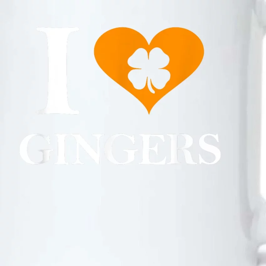 I Love Gingers Heart Shamrock Redhead Lover Funny Gift Black Color Changing Mug