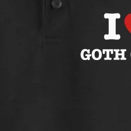 I Love Goth Dry Zone Grid Performance Polo