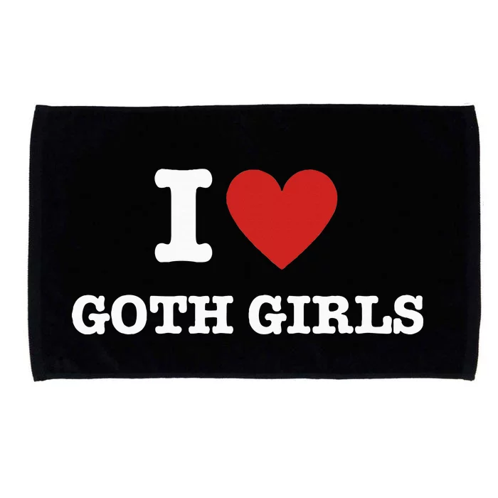 I Love Goth Microfiber Hand Towel