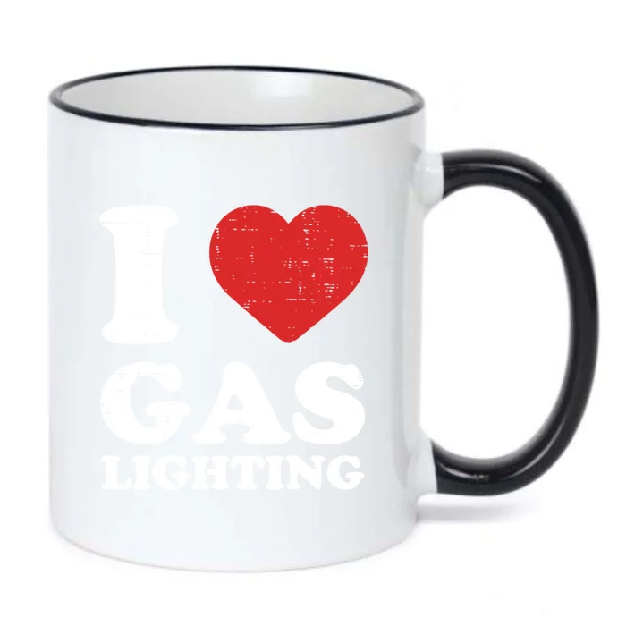 I Love Gaslighting I Heart Gaslighting Funny Gaslight Black Color Changing Mug