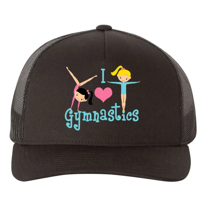 I Love Gymnastics TShirt Yupoong Adult 5-Panel Trucker Hat