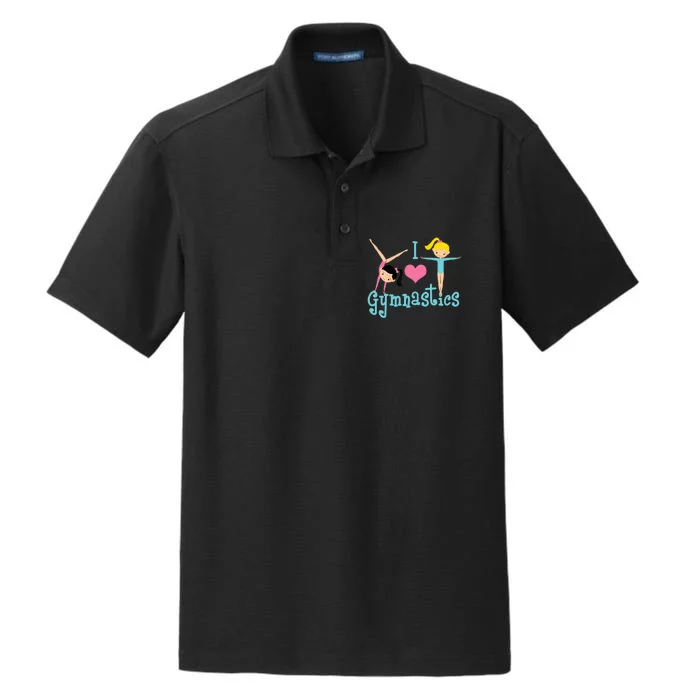 I Love Gymnastics TShirt Dry Zone Grid Performance Polo