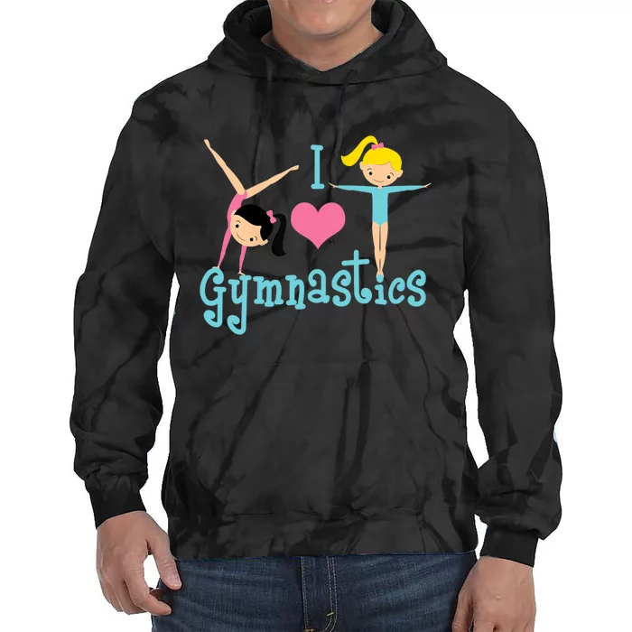 I Love Gymnastics TShirt Tie Dye Hoodie