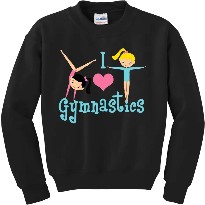 I Love Gymnastics TShirt Kids Sweatshirt