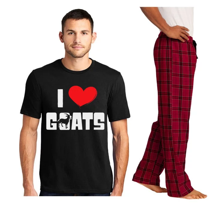 I Love Goats Heart Capricorn Goat Farmer Funny Pajama Set