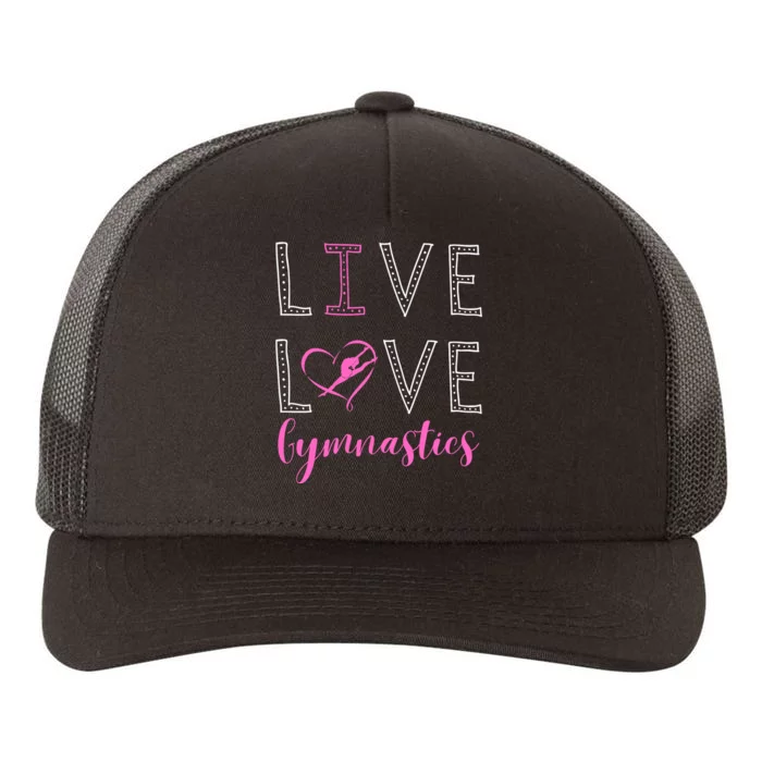 I Love Gymnastics Yupoong Adult 5-Panel Trucker Hat