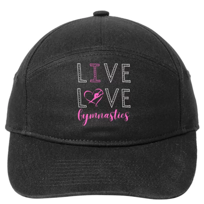 I Love Gymnastics 7-Panel Snapback Hat