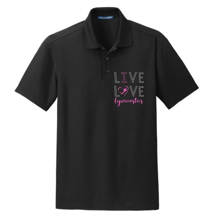 I Love Gymnastics Dry Zone Grid Performance Polo