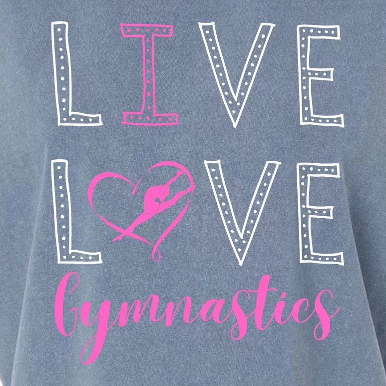 I Love Gymnastics Garment-Dyed Women's Muscle Tee