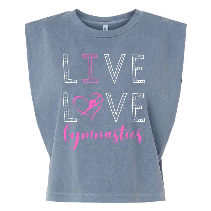 I Love Gymnastics Garment-Dyed Women's Muscle Tee