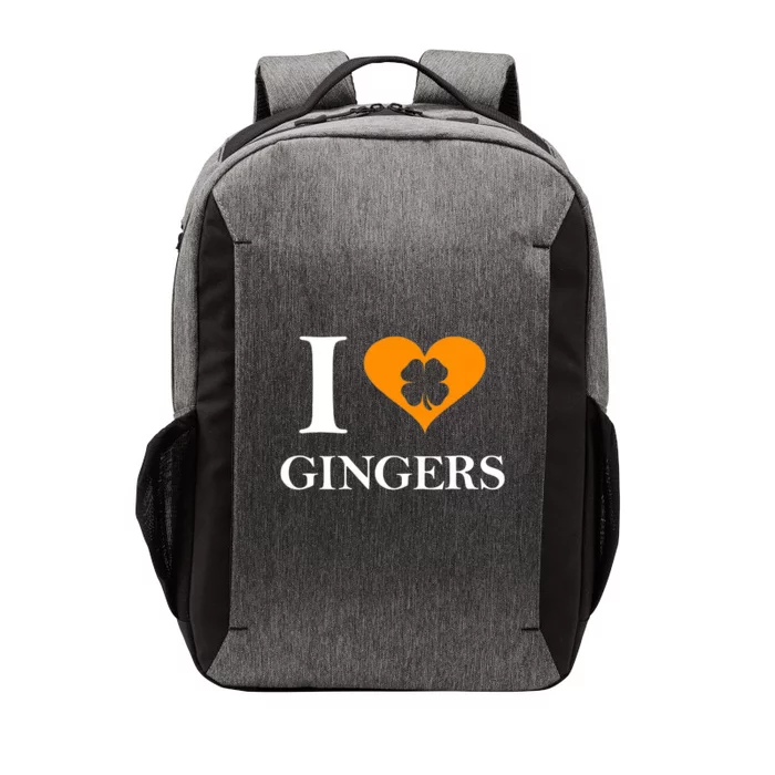 I Love Gingers Heart Shamrock Redhead Lover Vector Backpack