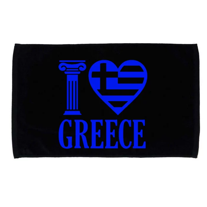 I Love Greece Microfiber Hand Towel