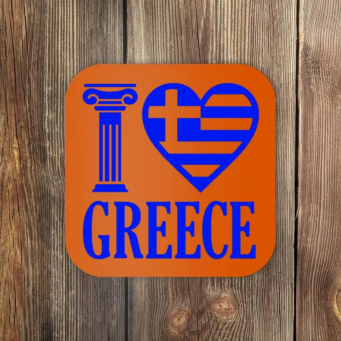 I Love Greece Coaster