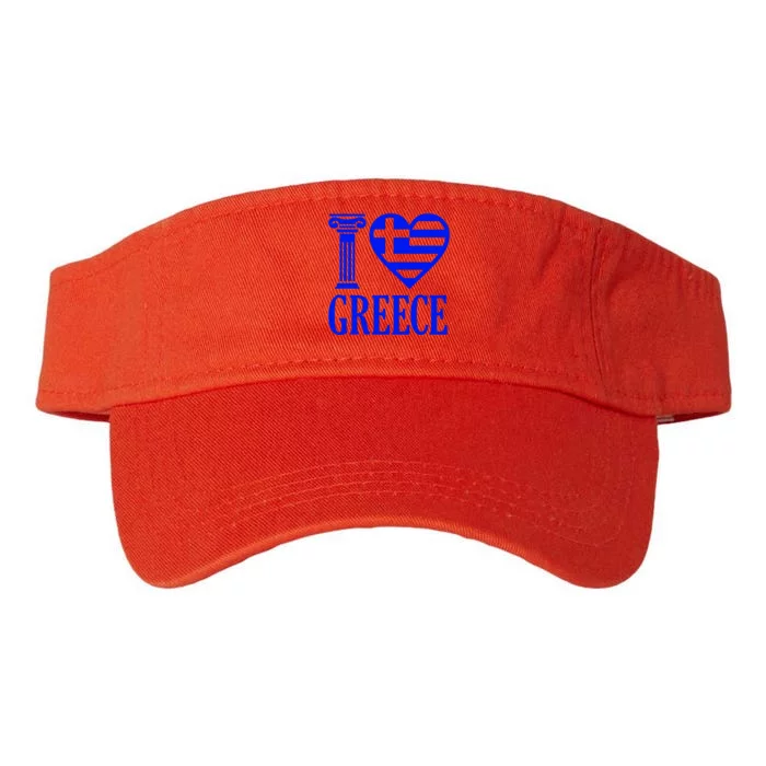 I Love Greece Valucap Bio-Washed Visor