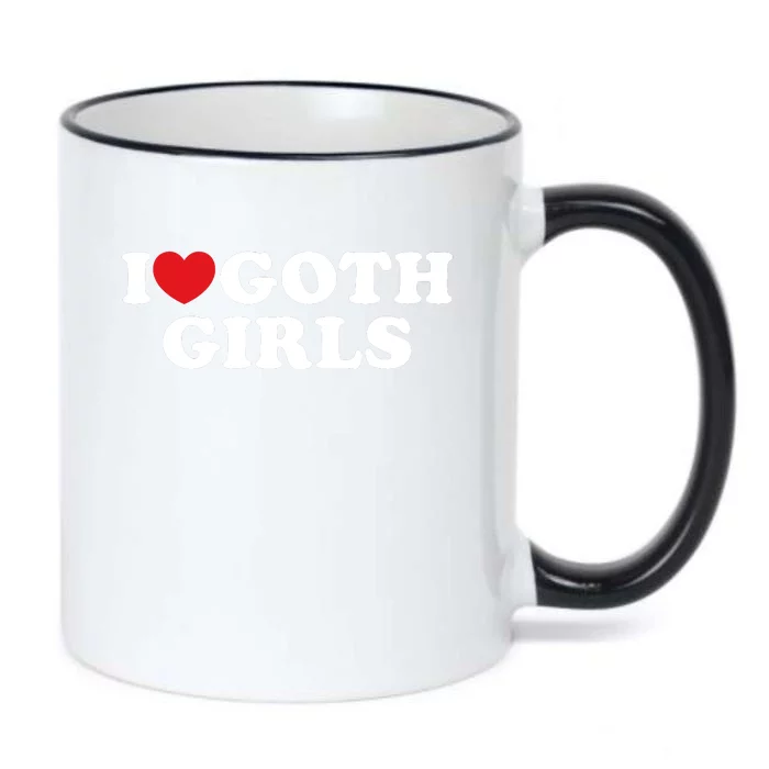 I Love Goth Girl I Heart Goth Girl Black Color Changing Mug