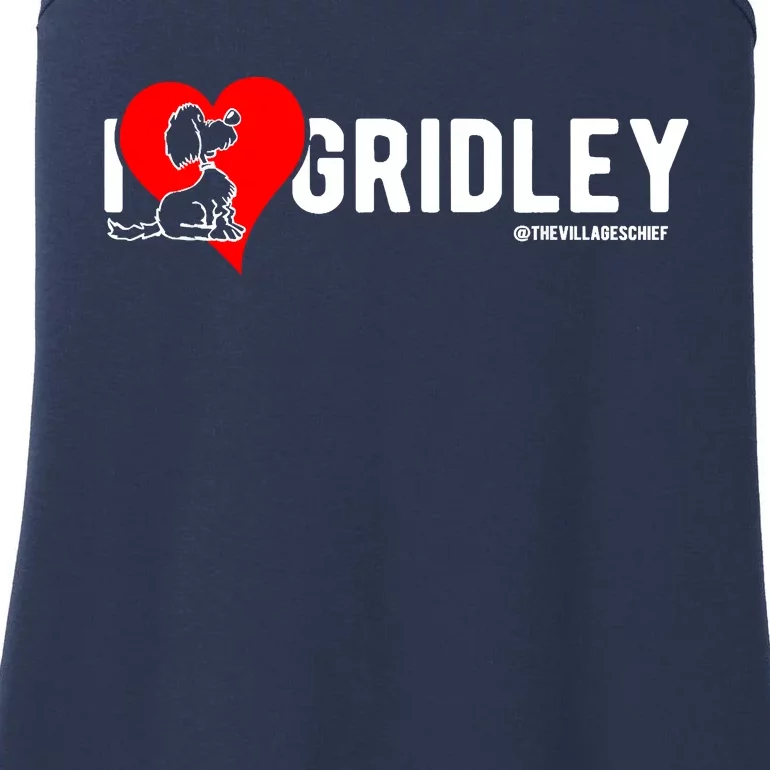 I Love Gridley The Aussiedoodle Cartoon Dog Heart Design Ladies Essential Tank