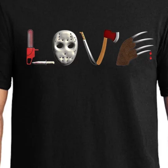 I Love Horror Movies Scary Movie Pajama Set