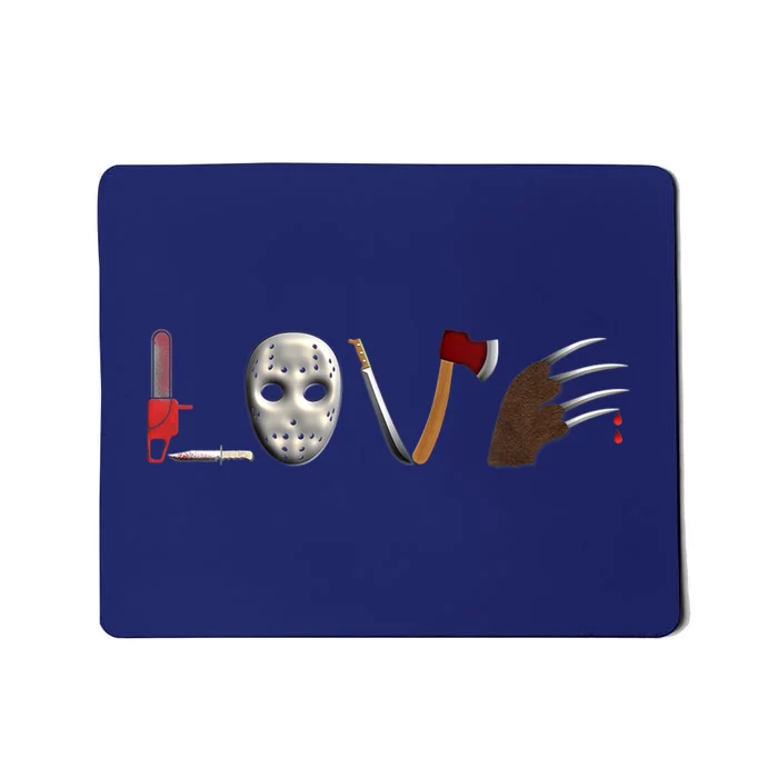 I Love Horror Movies Scary Movie Mousepad