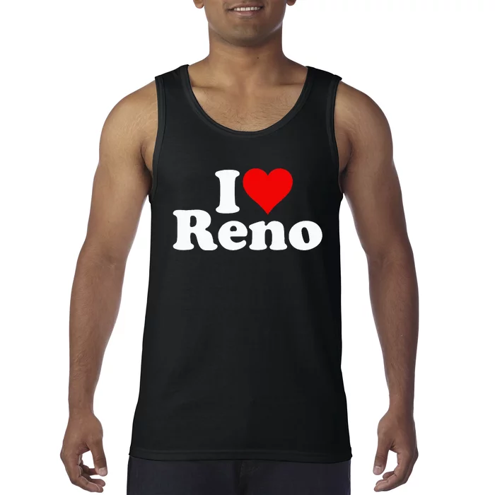 I Love Heart Reno Nevada Nv Tank Top