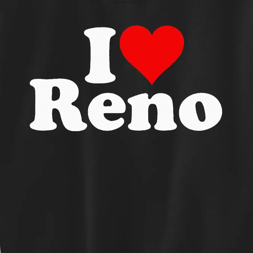 I Love Heart Reno Nevada Nv Kids Sweatshirt