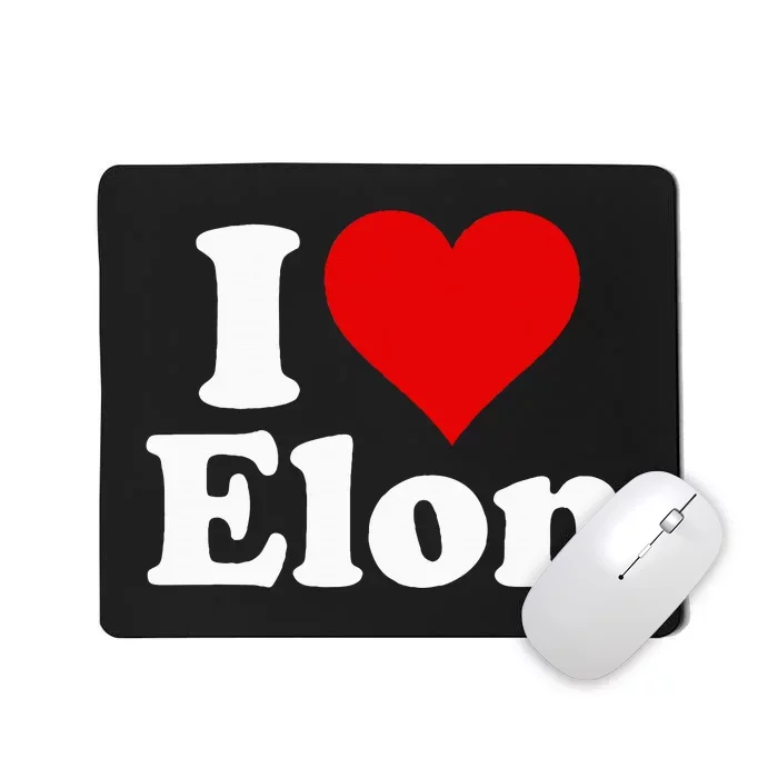 I Love Heart Elon North Carolina Mousepad