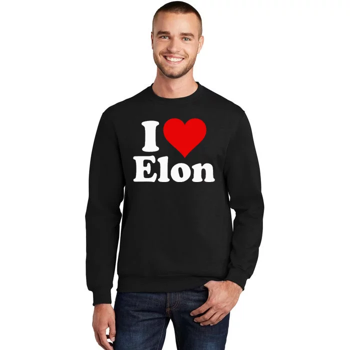 I Love Heart Elon North Carolina Tall Sweatshirt