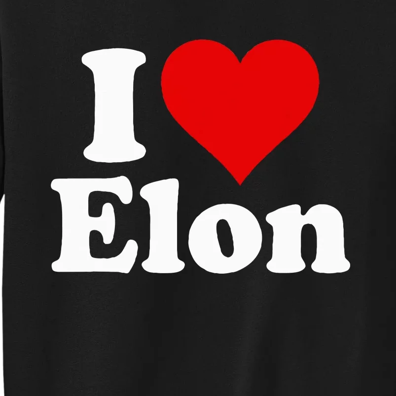 I Love Heart Elon North Carolina Tall Sweatshirt