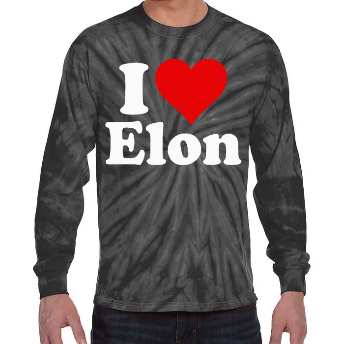 I Love Heart Elon North Carolina Tie-Dye Long Sleeve Shirt