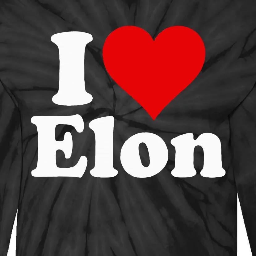 I Love Heart Elon North Carolina Tie-Dye Long Sleeve Shirt