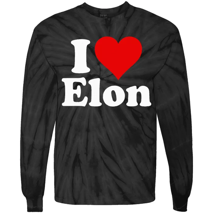 I Love Heart Elon North Carolina Tie-Dye Long Sleeve Shirt