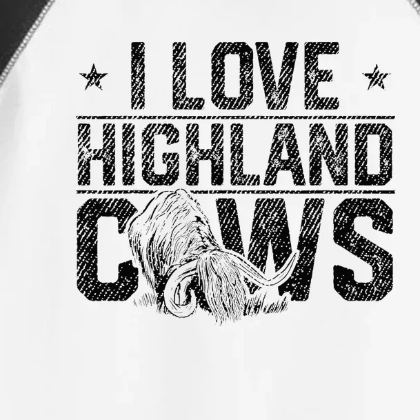 I Love Highland Cows Scottish Highland Cattle Cow Lover Toddler Fine Jersey T-Shirt